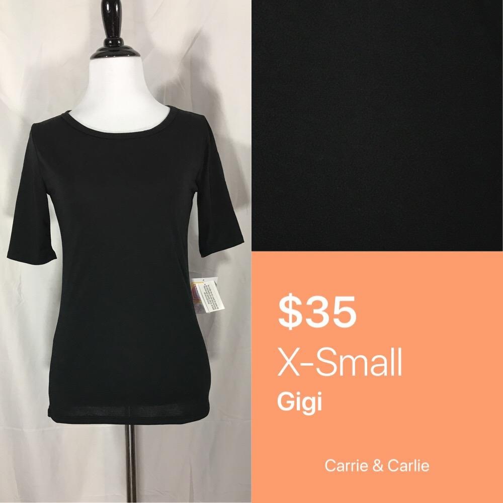 NWT LuLaRoe Black Noir Collection Gigi Small & XS